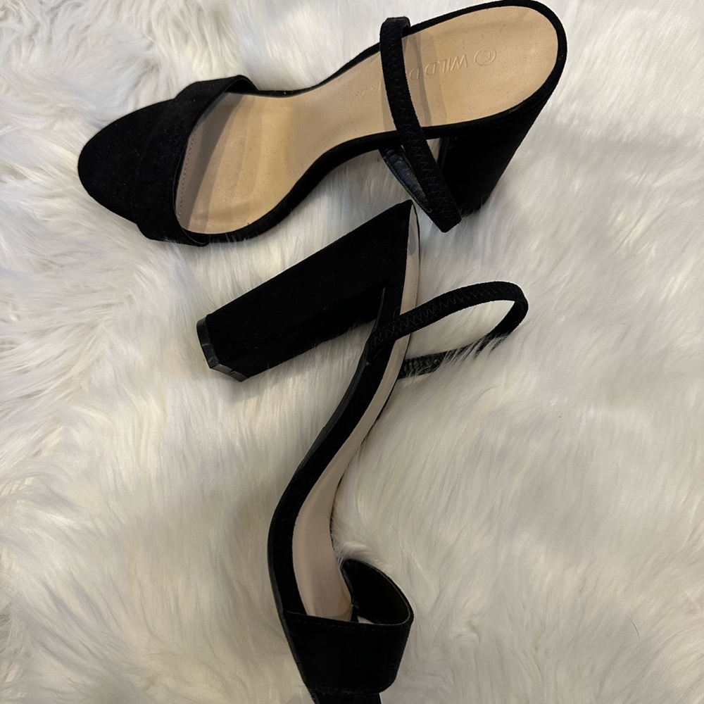 Wild Diva Black chunky heels